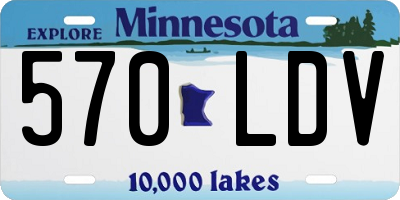 MN license plate 570LDV
