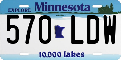 MN license plate 570LDW