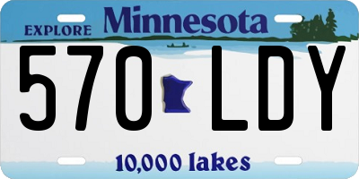 MN license plate 570LDY
