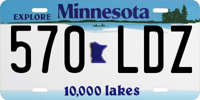 MN license plate 570LDZ