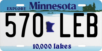 MN license plate 570LEB