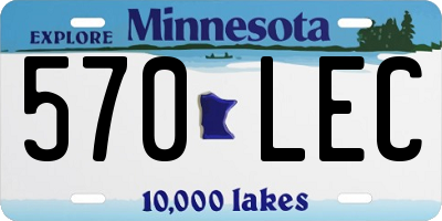 MN license plate 570LEC