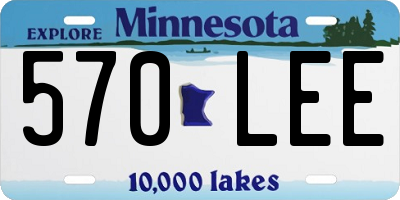 MN license plate 570LEE