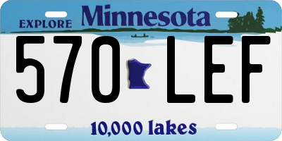 MN license plate 570LEF