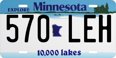 MN license plate 570LEH