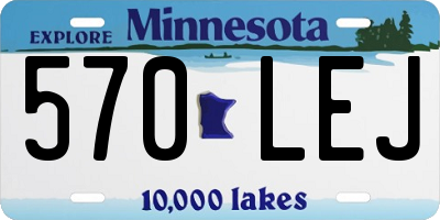 MN license plate 570LEJ