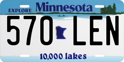 MN license plate 570LEN