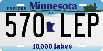 MN license plate 570LEP