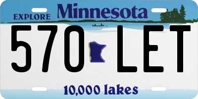MN license plate 570LET