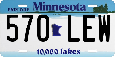 MN license plate 570LEW
