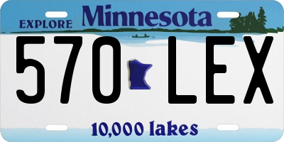 MN license plate 570LEX