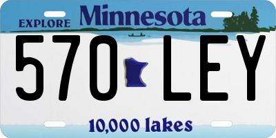 MN license plate 570LEY