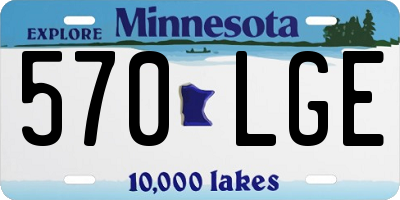 MN license plate 570LGE