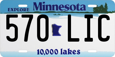 MN license plate 570LIC