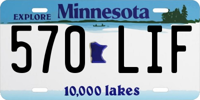 MN license plate 570LIF