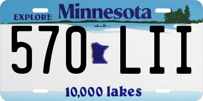 MN license plate 570LII