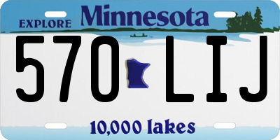 MN license plate 570LIJ