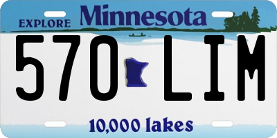 MN license plate 570LIM