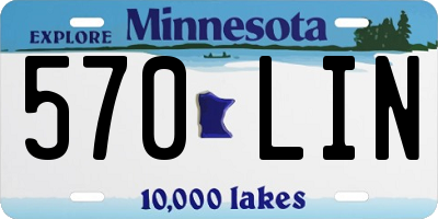 MN license plate 570LIN