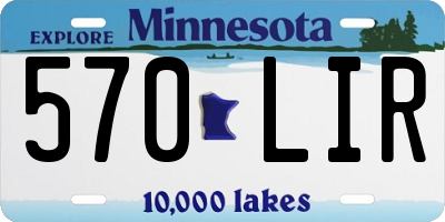 MN license plate 570LIR