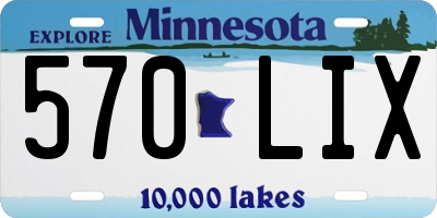 MN license plate 570LIX