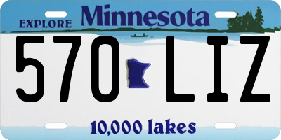 MN license plate 570LIZ