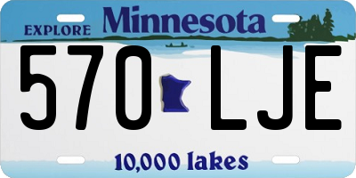 MN license plate 570LJE