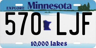 MN license plate 570LJF