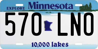 MN license plate 570LNO