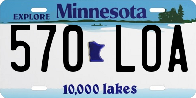 MN license plate 570LOA