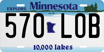 MN license plate 570LOB