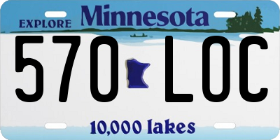 MN license plate 570LOC