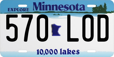 MN license plate 570LOD