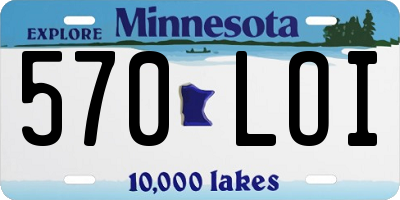 MN license plate 570LOI