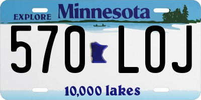 MN license plate 570LOJ