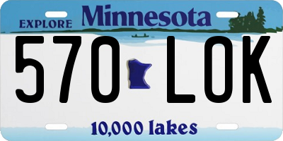 MN license plate 570LOK