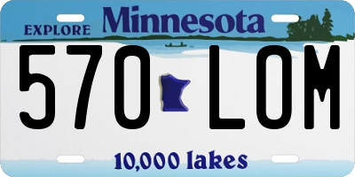 MN license plate 570LOM