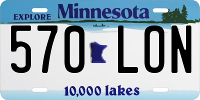 MN license plate 570LON