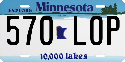 MN license plate 570LOP