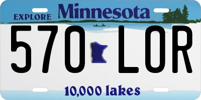 MN license plate 570LOR
