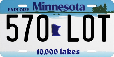 MN license plate 570LOT