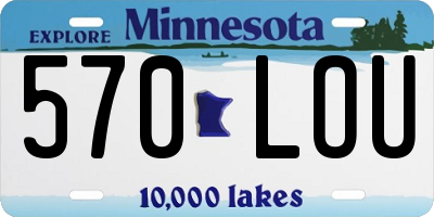 MN license plate 570LOU