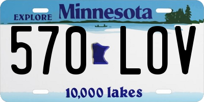 MN license plate 570LOV