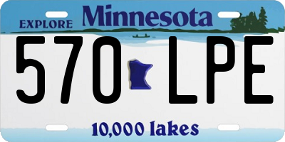 MN license plate 570LPE