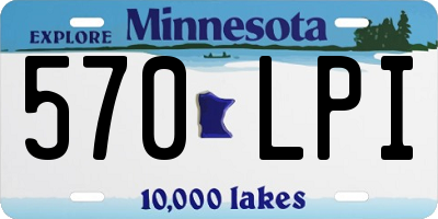 MN license plate 570LPI