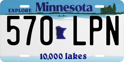 MN license plate 570LPN