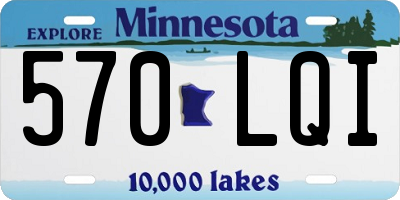 MN license plate 570LQI