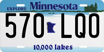 MN license plate 570LQO