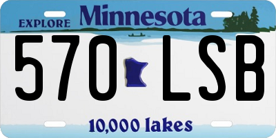 MN license plate 570LSB