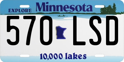 MN license plate 570LSD